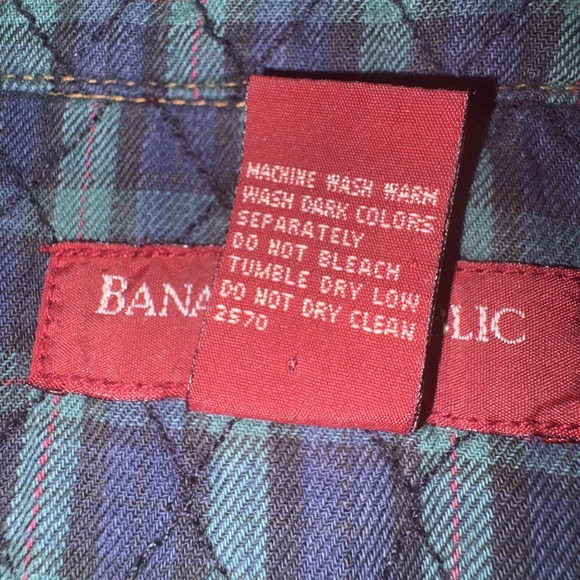 Banana Republic Men's XL‎ Denim Shacket Quilted Lined Heavy Cotton Jacket Blue - Picture 11 of 12